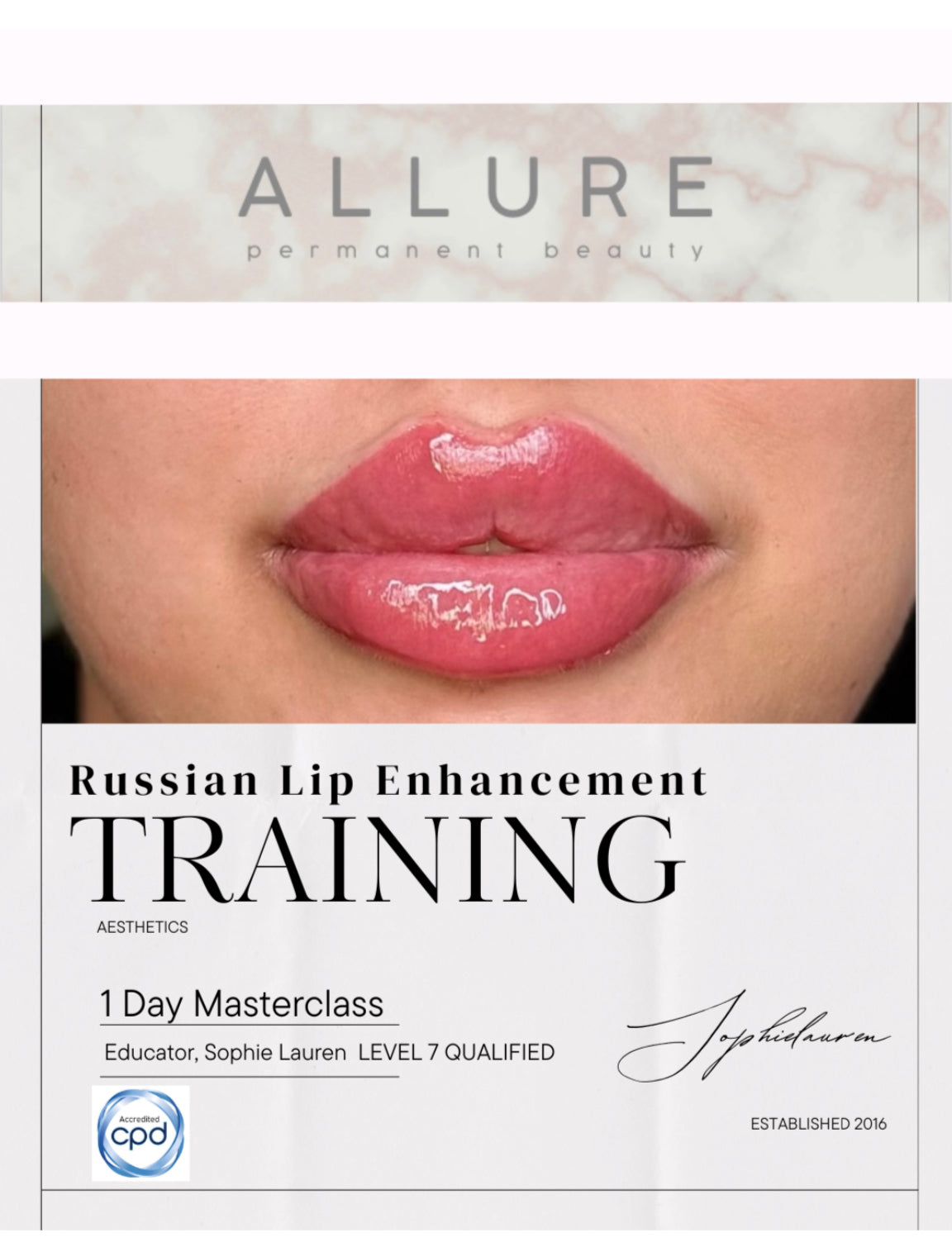 Advanced Techniques in Russian Lip Filler Masterclass 1-Day Course